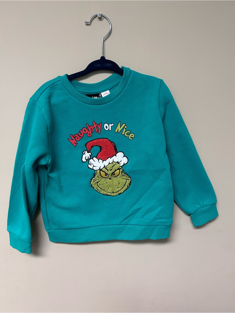 Kids Green 'Naughty or Nice' Grinch Sweatshirt